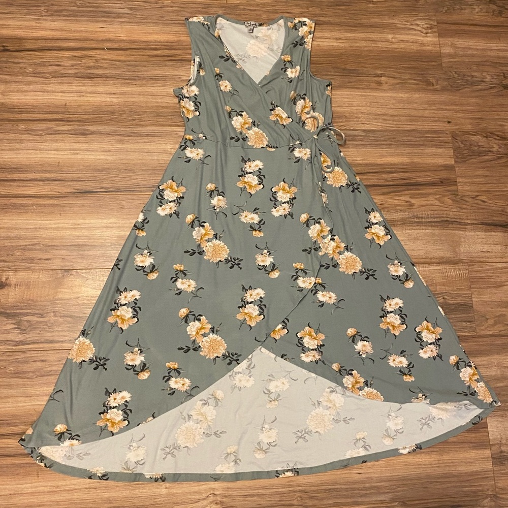 Mock wrap dress